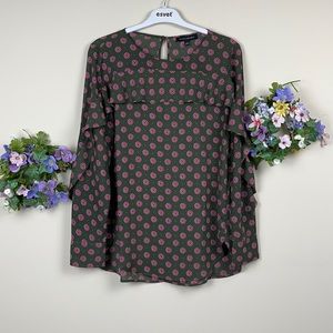 Banana Republic Long sleeve Ruffled Blouse Size XS